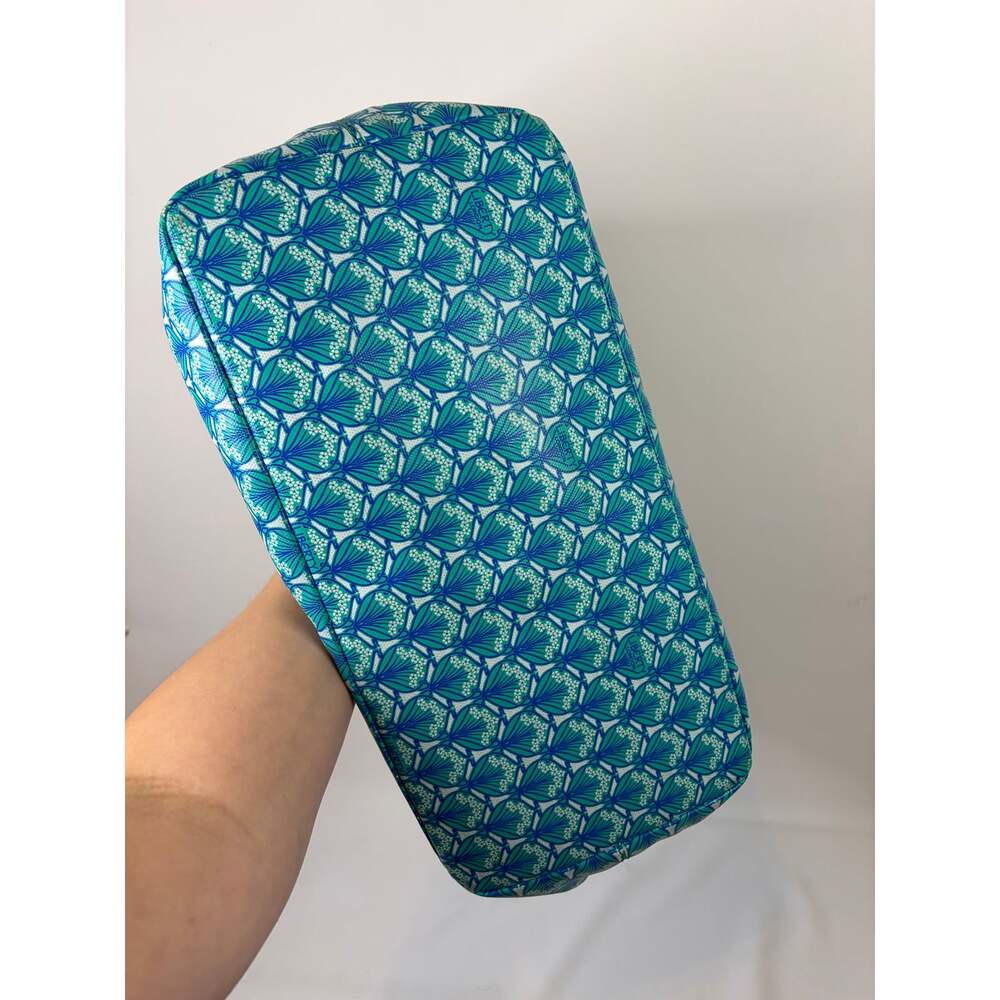 Liberty of London Iphis Marlborough Tote Bag in Aqua Turquoise Green Large FLAW - Picture 9 of 12